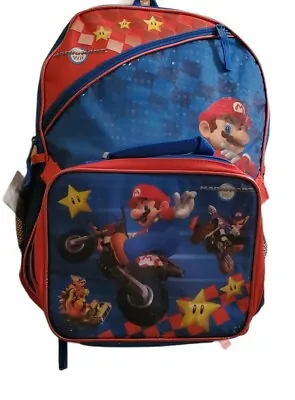 Super Mario Kart Wii Backpack Lunch Box Set Mariokart NWT • $24.97