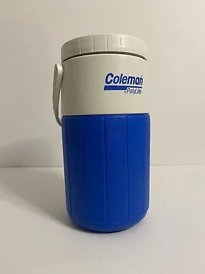 $5.99 • Buy Coleman Polylite 5590 1/2 Gallon Water Jug Cooler Sport Bottle Made In USA Blue