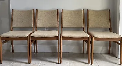 Mid Century Modern D-Scan Teak Dining Room Table Chair Set Of 6 • $3500