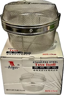 Argus Spice Ball Tea Ball Herb Infuser Extra Large 4.5  D Stainless Steel • $14.95