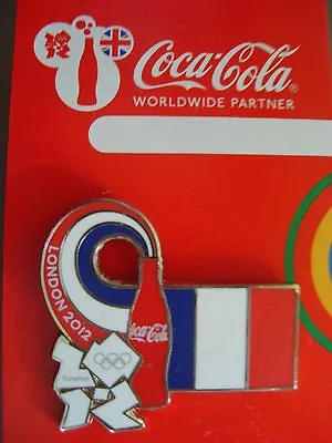 Coca Cola Pin Badge - London 2012 - Country Flag - France - Moc • $4.04