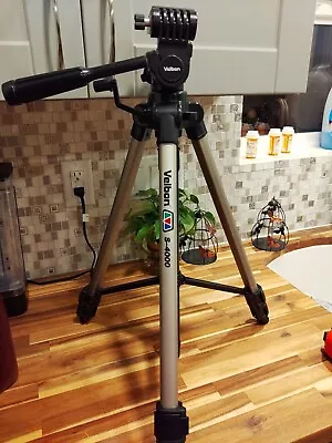 Velbon S-4000 Camera Tripod 22  To 60  (approx) W/ Quick Release Plate • $36.99