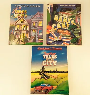3 Armistead Maupin First Ed Lot Baby Cakes More Further Tales Of The City • $43
