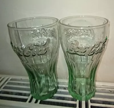 Coca-Cola Branded Green Half Pint Glass Set Of Two • £12