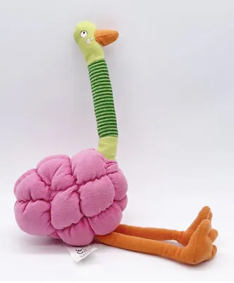 $14.99 • Buy IKEA Plush Barnslig Struts Ostrich Rattle Stuffed Animal Pink Green Stripe 16 