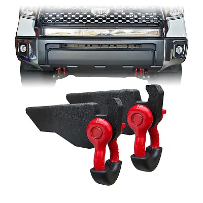 Vijay Fits For 2007-2021 Tundra Black New Front Tow Hook Mount Bracket & D-Rings • $68.98