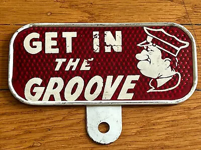 $50 • Buy Get In The Groove Funny 1930s Snow Craggs Reflective License Plate Topper Rat Rd