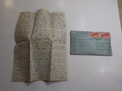 WWII Letter 1945 Battle Of The Bulge Christmas Eve Belgium Soldier WW II VTG WW2 • $7.16