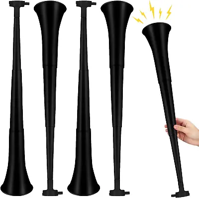 4 Pieces Collapsible Stadium Horn 24 Inch Vuvuzela Plastic Trumpet Horn Blow Hor • $30.24