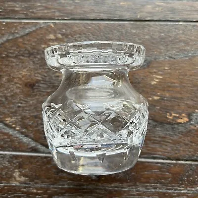 WATERFORD Crystal  3” Tall Open Sugar Bowl Or Small Bud Vase LISMORE Pattern ? • $26