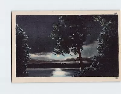 Postcard Moonlight Scene Galilee Farms Of Elmer Salem County New Jersey USA • $20.97