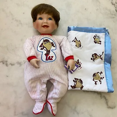 Ashton Drake Porcelain Doll Mommy's Little Angel Taz Outfit Blanket Looney Tunes • $47.96