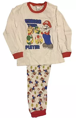 Boys Super Mario White  PJs Sleepwear (New) 6Y/120 Cm Kids • $18.99