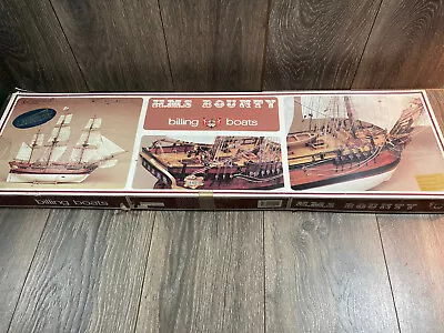 Vintage Billing Boats HMS Bounty Wooden Model Kit 492 New In Box • $199.99