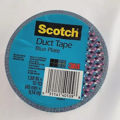 Scotch Pattern Duct Tape 1.88 Inch X 10 Yards (48mm × 914m) Blue Plate • $7.99