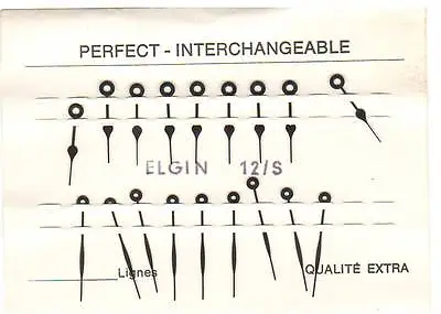 Vintage NOS Watch Pair Hands For Elgin 12 Size  Price For One Pair Of Hands • $9.50