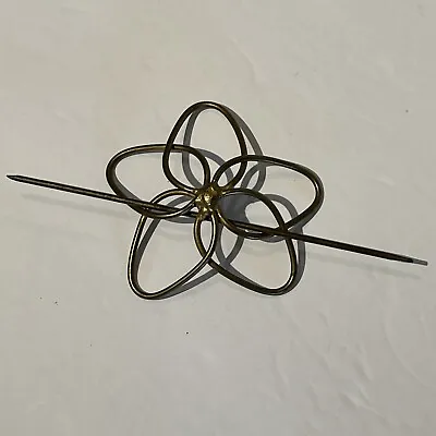 VINTAGE BRASS METAL BUN HOLDER & HAIR STICK UP DO HAIR ACCESSORY Boho Hippie • $18.70