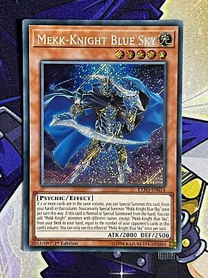 Yu-Gi-Oh Mekk-Knight Blue Sky EXFO-EN014 Secret Rare 1st Edition NM • £2.55