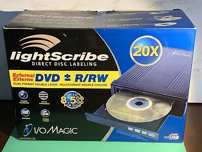 I/O Magic IDVD20DLSE LightScibe Direct Disc Labeling DVD +/- R/RW 20x Open Box • $15