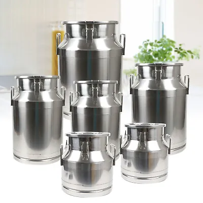 12L~60L Milk Can Stainless Steel Food Beverage Barrel Storage Buckets Container • $18.05