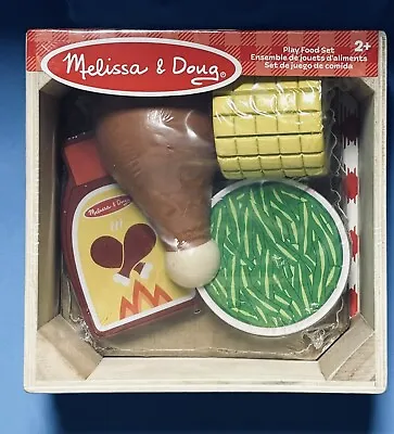 New Melissa & Doug Wooden S'mores & Dinner Box Play Food Sets • $15