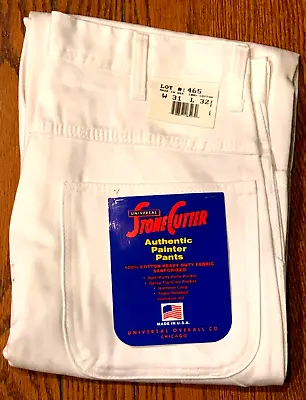 Men Size 31X32 New Vintage Universal Stone Cutters White Painter USA Made Pants • $19.99