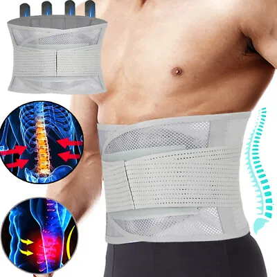 Lower Back Pain Brace Lumbar Support Waist Belt Men Women Scoliosis Pain Relief • £13.79