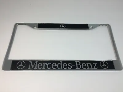 Mercedes Benz MBZ Chrome Stainless Steel License Plate Frame + Caps • $19.99