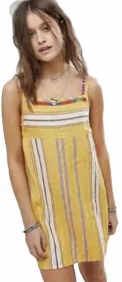 Tigerlily Beach Dress Cotton Yellow Stripes Size 14  • $25