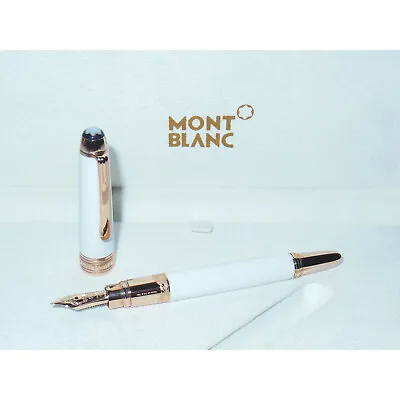 NOS* Meisterstuck Solitaire Tribute Mont Blanc Mozart Fountain Pen White M Nib • $1199.95