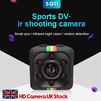 Outdoor Sports DV Camera SQ11 HD Quality Night Vision Long Battery Life • £18