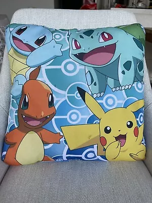 RARE Pokemon Square Pillow (40x40cm) Squirtle Bulbasaur Pikachu And Charmander • $57.95