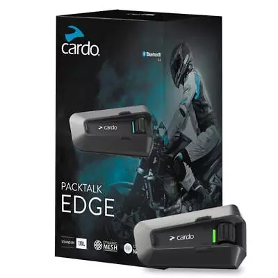 Cardo Packtalk Edge Single Headset Motorcycle Intercom Scala Rider Bluetooth JBL • $468.77