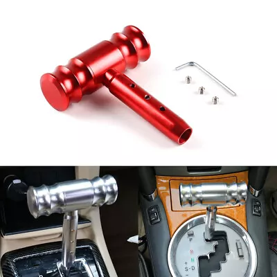 Aluminum Shift Knob Aircraft Joystick T-Handle Hammer Style Gear Stick Knob Red • $14.69