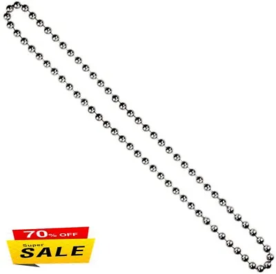 ROLLER / ROMAN BLIND METAL NICKEL BEADED CHAIN -4.5MM Continuous Endless  • £4.79