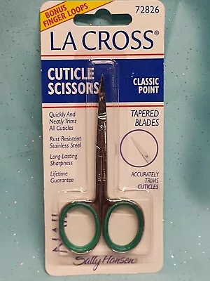 La Cross Sally Hansen Nail CUTICLE SCISSORS 72826 Classic Point Tapered Trimmer! • $7.49