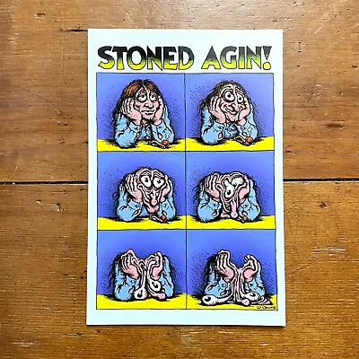 Vintage Robert R. Crumb Postcard 1991 Stoned Agin Zap Comix Mr. Natural NOS • $7