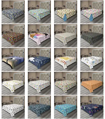 Ambesonne Nursery Art Flat Sheet Top Sheet Decorative Bedding 6 Sizes • $29.99