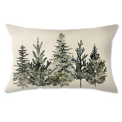 Christmas Trees Pillowcase Xmas Winter Holiday Party Cushion Case Decoration ... • $19.21