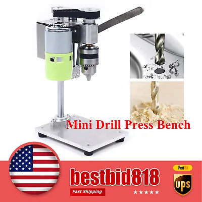 Mini Drill Press Bench Top 2 Speed Precision Wood Metal Drilling Milling Machine • $51.30