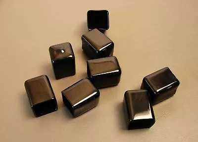 8 Pack Square Black Vinyl Caps 3/4  X 3/4 - 1  Tall                    SVC-75-1 • $7.75