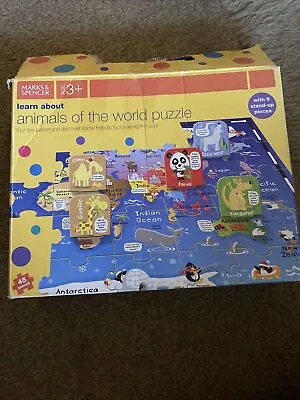 Marks And Spencer Learn About Animals Of The World Puzzle Boxed • £3.99