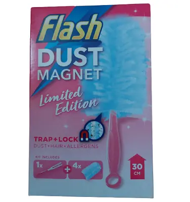£8.95 • Buy Limited Edition Pink Flash Dust Magnet Duster Starter Kit -1 Handle + 4 Refills