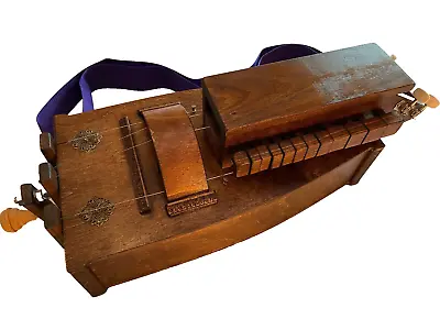 Brown Hurdy Gurdy And Gig Bag   APRIL PROMO: FREE SET OF STRINGS!!! $28 VALUE!!! • $390