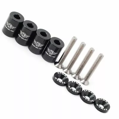 $11.99 • Buy 1  BILLET HOOD VENT SPACER RISER KITS FOR CAR AUTO TURBO ENGINE SWAP 6MM Black