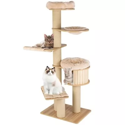 Modern Tall Cat Tree Tower Pets Activity Center W/ Scratch Posts & Washable Mats • $237.98