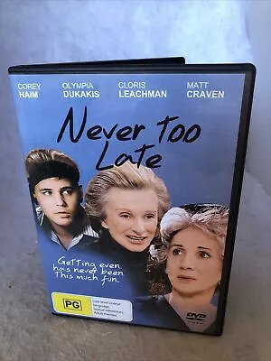 Never Too Late - Olympia Dukakis - DVD - Region 4 - VGC. Free Shipping. • $6.99