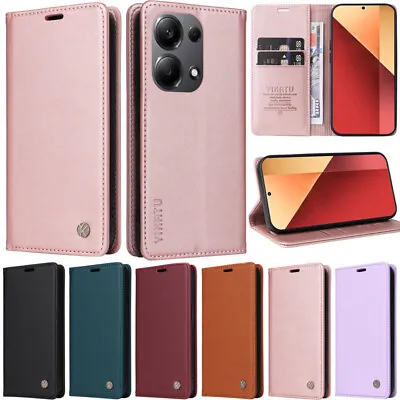 Book Wallet Leather Flip Cover Case For Xiaomi Redmi Note 13 Note 12 Note 11s 4G • $17.99