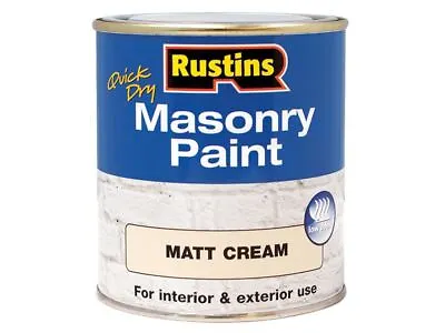 Rustins - Quick Dry Masonry Paint Cream 250ml • £10.23