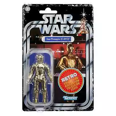 Star Wars The Retro Collection C-3PO See-Threepio 3.75  Figure MINT - UNPUNCHED • $34.99